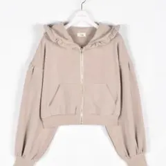 evelyn 裏起毛フリルフードパーカー