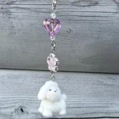 ハンドメイド　かわいいいぬのストラップ　y2k　ガーリー　平成女児　②