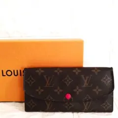 ✅【美品】メンテ済み　ルイヴィトン モノグラム　エミリー　フューシャ　長財布 ✓【美品】メンテ済み ルイヴィトン モノグラム エミリー フューシャ