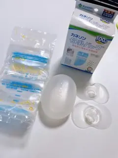 【Pigeon 乳頭保護器 2個セット ケース付き＆母乳バッグ12枚入り】のサムネイル