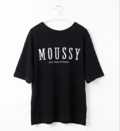 MOUSSY 半袖Tシャツ ブラック　黒　夏物　ロゴt y2k ギャルのサムネイル