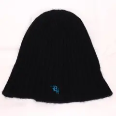 DIESEL フリンジ付きニット帽 ダークブルー ニット帽 1回のみ使用