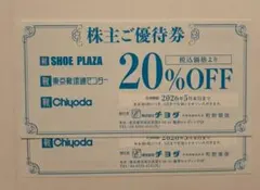 チヨダ 株主優待 20%引券 2枚セット