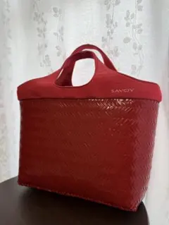 【美品】SAVOY かごトートバッグ　ポーチ付きのサムネイル