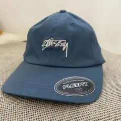 美品　Stussy FLEXFIT キャップ 青 L/XL
