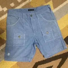 rough＆swellハーフパンツ ライトブルー コーデュロイM ゴルフウェア