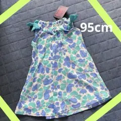 BOBSON リボン 花柄 ノースリーブ ワンピース　90cm 95cm