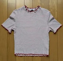 ZARA TRAFALUC 赤白ストライプ Tシャツ