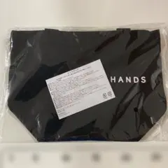 トートバッグ　HANDS ブラック