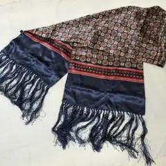 フリンジ シルク100%ストール