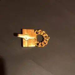 金色パッドロックカフリンクス