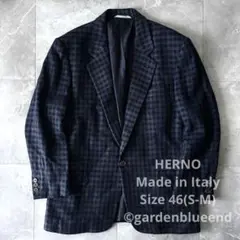 HERNO ハウンズトゥース チェック柄 千鳥格子柄 1B テーラードジャケットのサムネイル