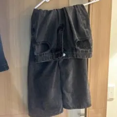 デニムイージーパンツ ワイドパンツ