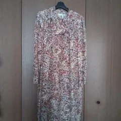 シルク地長袖ワンピース　9号総裏付き