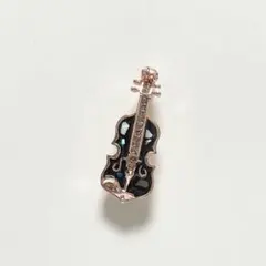 |◤ブローチ◢|✨新品✨　バイオリン　ピンクゴールド　小さめ　エレガント　楽器