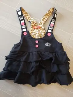BABYDOLL ベビー ワンピース 90cm ブラック レオパード