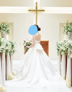 【セット売】AIMERウェディングドレス、ヴェール、ボレロ、パニエ