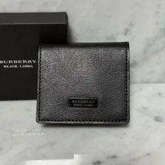 新品 未使用 BURBERRY バーバリー コインケース 小銭入れ 本革 黒
