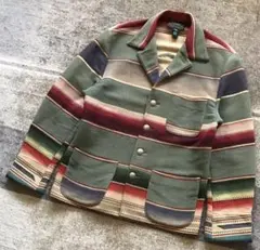 幻 別格 ITALY製 ラルフローレン ボーダー柄 ネイティブ柄 ラグジャケット