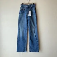 タグ付き！ZARA ザラ　バギーパンツ　デニムパンツ ジーパン　32 美脚　美品