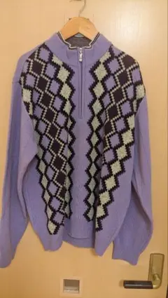 ハーフジップセーター