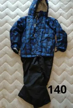 VAXPOT スキーウェア上下 140 青・黒チェック