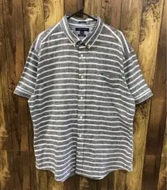 TOMMY HILFIGER　半袖シャツ　XL　グレー系 ボーダー柄のサムネイル