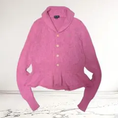 RalphLaurenペプラムカーディガンピンクショールカラー　160　S相当