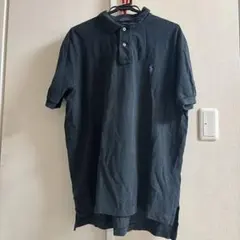 ラルフローレン　黒ポロシャツ　刺繍ロゴ付き