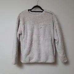 ユニクロ　UNIQLO　ファーリーフリースプルオーバー　長袖　オフホワイト　M