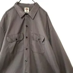 ディッキーズ 長袖 ワークシャツ 2XL 無地 ノームコアのサムネイル