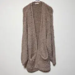 【L】Rafraf ラフラフ　レディース　長袖　カーディガン　もふもふ
