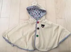 ミキハウス ダブルB ポンチョ　フリー70.80.90サイズ