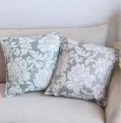 クッションカバー 45×45㎝　ホライゾンブルー2枚セット