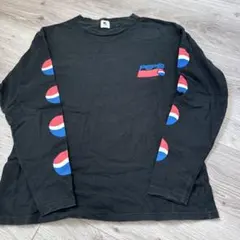 ペプシ ロンt PEPSI ロングTシャツ Tシャツ 黒 ロゴ