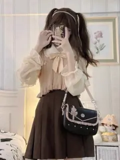 破格！可愛い レディース向け ピンク ニットベスト セット