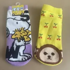 PEANUTS スヌーピー レディース ソックス 2足セット