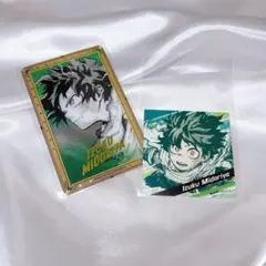緑谷出久 箔押しクリアカード スクエアステッカー 僕のヒーローアカデミア 原画展