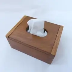 ポケットティッシュボックス　チーク材　廃材　古材　インテリア　おしゃれ　M273
