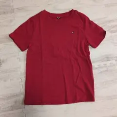 トミーヒルフィガー 子供用Tシャツ 半袖 赤 ロゴ 100-110