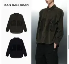 sansangear コーデュロイシャツ 黒
