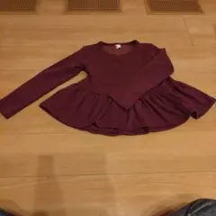 Bee des Bee 裏起毛ペプラムトレーナー　140