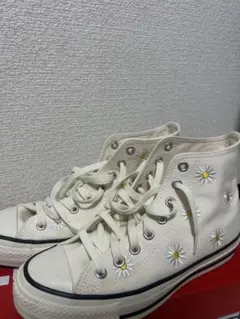 25.0cm CONVERSE ALL STAR デイジー刺繍 スニーカー