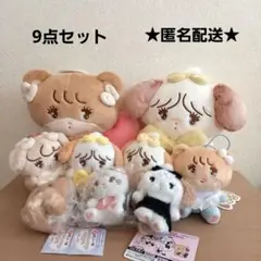 mikko　プライズ　ブラックリボン　天使 等　ぬいぐるみ マスコット　セット