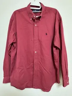 値下げ交渉歓迎！Ralph Lauren 赤 長袖シャツ L