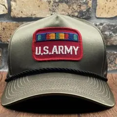 【ビンテージ】5パネルサテントラッカーキャップ70's U.S. ARMY
