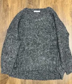 LOWRYS FARM ニットセーター モヘヤ Mサイズ 黒 ローリーズファーム