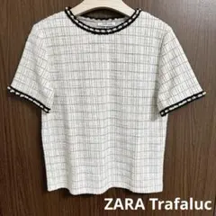 美品 ZARA Trafaluc ザラ トラフィック トップス 薄手ツイード