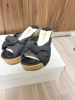 Diana ダイアナ　サンダル　ウェッジサンダル　リボン　デニム Sのサムネイル