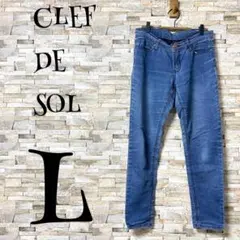 【クレドソル/CLEFDESOL】　ジーンズ　デニム　薄手　L　ストレッチのサムネイル